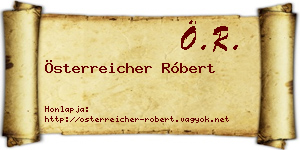 Österreicher Róbert névjegykártya