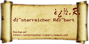 Österreicher Róbert névjegykártya