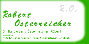 robert osterreicher business card