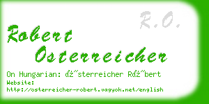 robert osterreicher business card